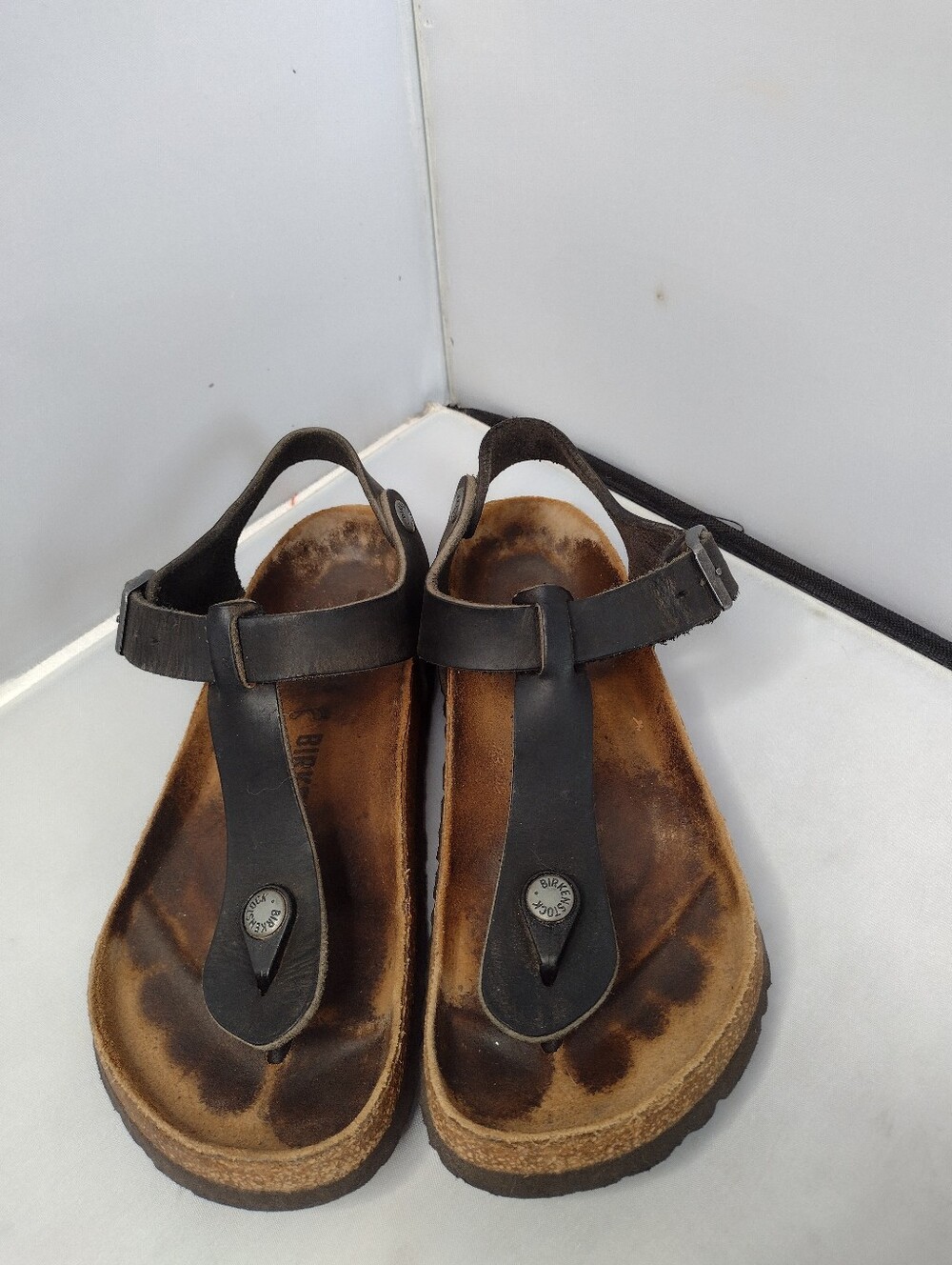 Birkenstock Kairo Sandals Leather 36 W5 Buckle Comfort Thong Slingback A21